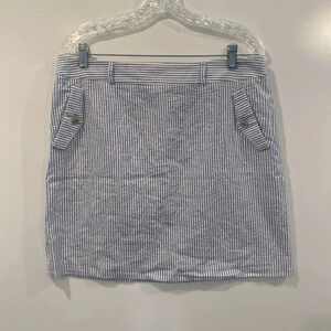 J. McLaughlin Blue White Nautical Striped Skirt Womens‎ Size 12 (762)